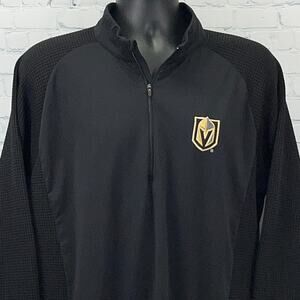 Las Vegas Golden Knights 1/4 Quarter Zip Shirt Pullover Antigua Black XL X-Large
